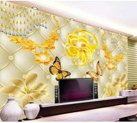 Fresco Y Hermoso Paquete Suave Diamante Flor Mariposa 3D Papel Pintado Tapiz Textura de Seda Oficina Comedor Sofá Dormitorio Sala Estar TV Fondo Pantalla-200cm×140cm