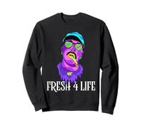 Fresh 4 Life 90s Hip Hop Old School Rap Urban Slang Sudadera