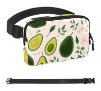 Fresh avocado-889 - Cangurera cruzada para hombres y mujeres, riñonera para viajes, casual, caminar, correr, senderismo, ciclismo, multicolor, 4 x 23 x 15 cm, multicolor, 1.5x9.0x5.9in/4x23x15cm