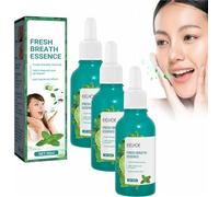 Fresh Breath - Esencia de cuidado bucal, suero eliminador de mal aliento, gotas refrescantes naturales para el aliento, suero de aliento fresco con sabor a menta, fácil de llevar, fresco durante mucho
