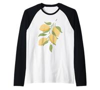 Fresh Citrus Lemon Fruit Amalfi Coast Italy Capri Lemons Camiseta Manga Raglan