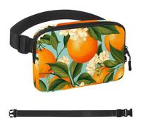 Fresh Flowers and Oranges-681 - Riñonera de estilo unisex: riñoneras de moda, bolsas cruzadas deportivas delgadas a la moda para correr, senderismo, senderismo, mujer, hombre, multicolor, 4 x 23 x 15