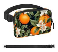 Fresh Flowers and Oranges-687 - Riñonera de estilo unisex: riñoneras de moda, bolsas cruzadas deportivas delgadas a la moda para correr, senderismo, senderismo, mujer, hombre, multicolor, 4 x 23 x 15