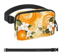 Fresh Flowers and Oranges-696 - Riñonera de estilo unisex: riñoneras de moda, bolsas cruzadas deportivas delgadas a la moda para correr, senderismo, senderismo, mujer, hombre, multicolor, 4 x 23 x 15