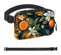 Fresh Flowers and Oranges-702 - Riñonera de estilo unisex: riñoneras de moda, bolsas cruzadas deportivas delgadas a la moda para correr, senderismo, senderismo, mujer, hombre, multicolor, 4 x 23 x 15