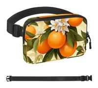 Fresh Flowers and Oranges-705 - Riñonera de estilo unisex: riñoneras de moda, bolsas cruzadas deportivas delgadas a la moda para correr, senderismo, senderismo, mujer, hombre, multicolor, 4 x 23 x 15