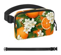 Fresh Flowers and Oranges-708 - Riñonera de estilo unisex: riñoneras de moda, bolsas cruzadas deportivas delgadas a la moda para correr, senderismo, senderismo, mujer, hombre, multicolor, 4 x 23 x 15