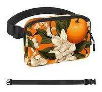 Fresh Flowers and Oranges-711 - Riñonera de estilo unisex: riñoneras de moda, bolsas cruzadas deportivas delgadas a la moda para correr, senderismo, senderismo, mujer, hombre, multicolor, 4 x 23 x 15