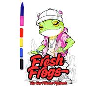 Fresh Frogs. Hip Hop Frösche Malbuch für Kinder ab 6 Jahren - 83 lustige Ausmalbilder mit coolen Fröschen in Baggys & Hoodies - 167 Seiten ... - Kreatives Ausmalbuch für Kinder & Teens