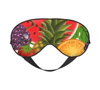 Fresh Fruits - Antifaz cómodo con estampado de piña, transpirable, ajustable, para hombres y mujeres, ligero, para viajes, yoga y trabajo