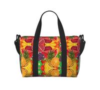 Fresh Fruits - Bolsa de lona con estampado de piña, bolsa de hombro portátil, adecuada para fitness, viajes, etc.