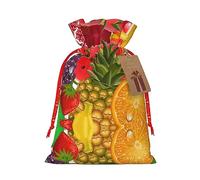 Fresh Fruits - Bolsa de regalo de gran capacidad con cordón para tus regalos de Halloween, 11,9 x 17,5 cm, 1 unidad