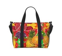 Fresh Fruits - Bolso bandolera portátil con estampado de piña para mujer, adecuada para gimnasio, entrenamientos, viajes y viajes