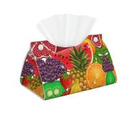 Fresh Fruits - Funda de piel con estampado de piña, organizador de pañuelos, adecuado para mesas de comedor, escritorios y salas de estar.