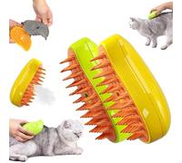 (Fresh Green)Steamy Cat Brush - 3 In1 Cat Steamy Brush, Self Cleaning Steam Cat Brush Tw