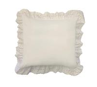 Fresh Ideas - Almohada con Volantes (2 Unidades), algodón, Crema, European