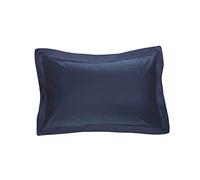 Fresh Ideas - Funda de Almohada, diseño de popelín, algodón, Azul Marino, Estándar