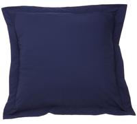 Fresh Ideas - Funda de Almohada, diseño de popelín, algodón, Azul Marino, European