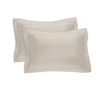 Fresh Ideas Popelín a Medida Paquete de 2 Fundas de Almohada, tamaño King, Marfil