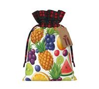 Fresh Juicy Fruits Piña Bayas Sandía Uva Naranja Moda Único Reutilizable Cordón Bolsa de Regalo Para Vacaciones Y Ocasiones Especiales
