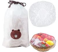 Fresh Keeping Bags, 100/200/300 PCS Reusable Elastic Food Storage Covers, Plastic Bowl Covers with Elastic Edging Stretch Plastic Wrap Bowl Covers