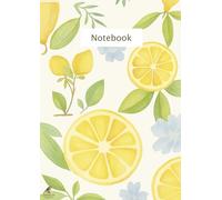 Fresh Lemon Notebook - A4 College Ruled Journal - Citrus Art Cover, Pretty Stationery for Women, Students, Teachers, Daily Planner, Recipe by Sparrow Paper Co.