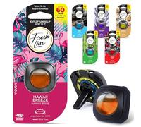 Fresh Line Clip de ventilación para coche, intensidad regulable de aroma, ambientador para tu coche, fácil de fijar a la ventilación, combate los olores, hasta 60 días de fragancia duradera, brisa