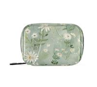 Fresh Little Daisy - Bolsa de medicina estilo pastoral con compartimentos desmontables, organizador acoplable para viajes