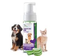 Fresh Me Up Limpiador de espuma suave sin agua para perros y gatos - Champú seco - Productos de cuidado - Desodorante para mascotas, seguro para lamer, hipoalergénico y sin sulfatos para