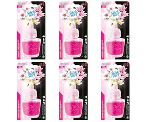 Fresh&More - 6 botellas de recambio para ambientador eléctrico (19 ml), diseño de magnolia y flor de cerezo