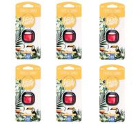 Fresh & More Ambientadores para coche Tropical Summer Pack 6 unidades 4 ml