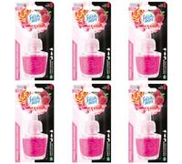 Fresh & More - Lote de 6 frascos de recambio para frambuesas, flores y caramelos, 19 ml