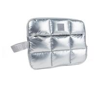 Fresh ’n Rebel Coze Note - Funda Acolchada para Portátil 13-14 Pulgadas - Funda Protectora para MacBook Air 13, MacBook Pro 14, MacBook Neo y iPad Pro 12.9 - Antigolpes y Antirrayas (Liquid Silver)