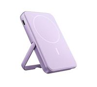 Fresh 'n Rebel Powerbank Magnético Inalámbrico 5000mAh, Compatible con MagSafe, Carga rápida PD 20W, Puerto USB-C (Entrada/Salida), Apto para iPhone 16/15/14/13/12, con Soporte (Dreamy Lilac 2)