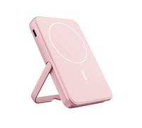 Fresh 'n Rebel Powerbank Magnético Inalámbrico 5000mAh, Compatible con MagSafe, Carga rápida PD 20W, Puerto USB-C (Entrada/Salida), Apto para iPhone 16/15/14/13/12, con Soporte (Pastel Pink)