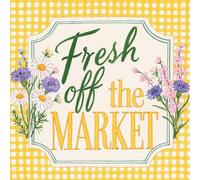 Fresh Off The Market Bridal Shower Guest Book: Engagement Party or Bridal Shower Guest Book and Gift Log with Thank You Tracker | Yellow Gingham and ... for Advice and Wishes for the Bride and Groom