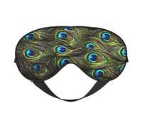 Fresh Peacock - Máscara de ojos reversible de doble cara, ajustable, suave, para dormir o dormir