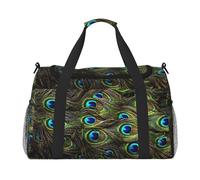 Fresh Peacock Weekender Overnight Carry On Bag para mujeres y hombres, perfecta para viajeros frecuentes, Black, Talla única