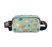 Fresh Spring Cute Frogs - Riñonera cruzada para hombres y mujeres, impermeable, con correa ajustable, para viajes, vacaciones, correr