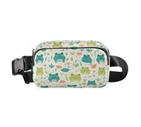 Fresh Spring Cute Frogs - Riñonera para mujeres y hombres, multiusos, con correa ajustable, para ciclismo, senderismo, gimnasio