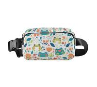 Fresh Spring Cute Frogs - Riñonera para mujeres y hombres, pequeña riñonera para correr, con correa ajustable para entrenamiento, correr, senderismo