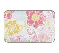 Fresh Spring Simple Colorful Flowers Summer Cooling Mat para perro, cama de perro autorefrigerante para mascotas, manta suave para perros, M