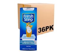 Fresh Step Forros grandes para caja de arena con cordón, forros resistentes para caja de arena para gatos, perfumados y sin perfume disponibles, limpieza rápida y fácil, perfumados, grandes, paquete