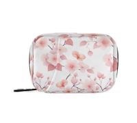 Fresh Style - Pastilleros de flores de cerezo rosa con compartimentos desmontables, práctico organizador de bolsas de medicina, tamaño grande