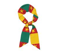 Fresh Suculents - Bufanda de moda para mujer, ligera, transpirable y versátil de satén de seda para todas las ocasiones, Bandera de Camerún, Talla única