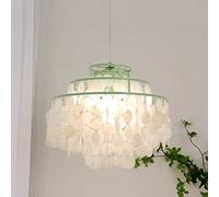 Fresh Wind Bell Shell Chandelier LED French Metal Pendent Lamp Living Room and Dining Room Villa Suspended Chandelier Interior Home Decorat Lighting Adjustable Chandeliers