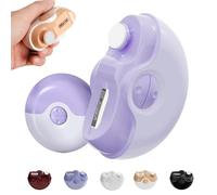Freshageus Nail Clippers, 2 in 1 Electric Polishing Automatic Nail Clippers, 2 Speeds Automatic Nail Trimmer Automatic File, for Seniors Adults (Purple)