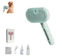 Freshfur Mist Brush, Freshfur Shower Brush +Bathing Solution, 3 in 1 Dog Spray Brushes for Shedding, Self-Cleaning Pet Grooming Brushes for Dogs & Cats (Green)