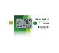 Freshliance - Registrador de datos de temperatura con pantalla LCD, registrador de temperatura USB desechable con 30000 puntos, informe PDF CSV automático, 120 días, conservación de la cadena de frío