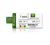 Freshliance - Registrador de datos de temperatura USB con 30.000 lecturas, grabador de temperatura desechable con informes PDF CSV, alta precisión 7 días, 50 paquetes de cadena de frío única, Fresh